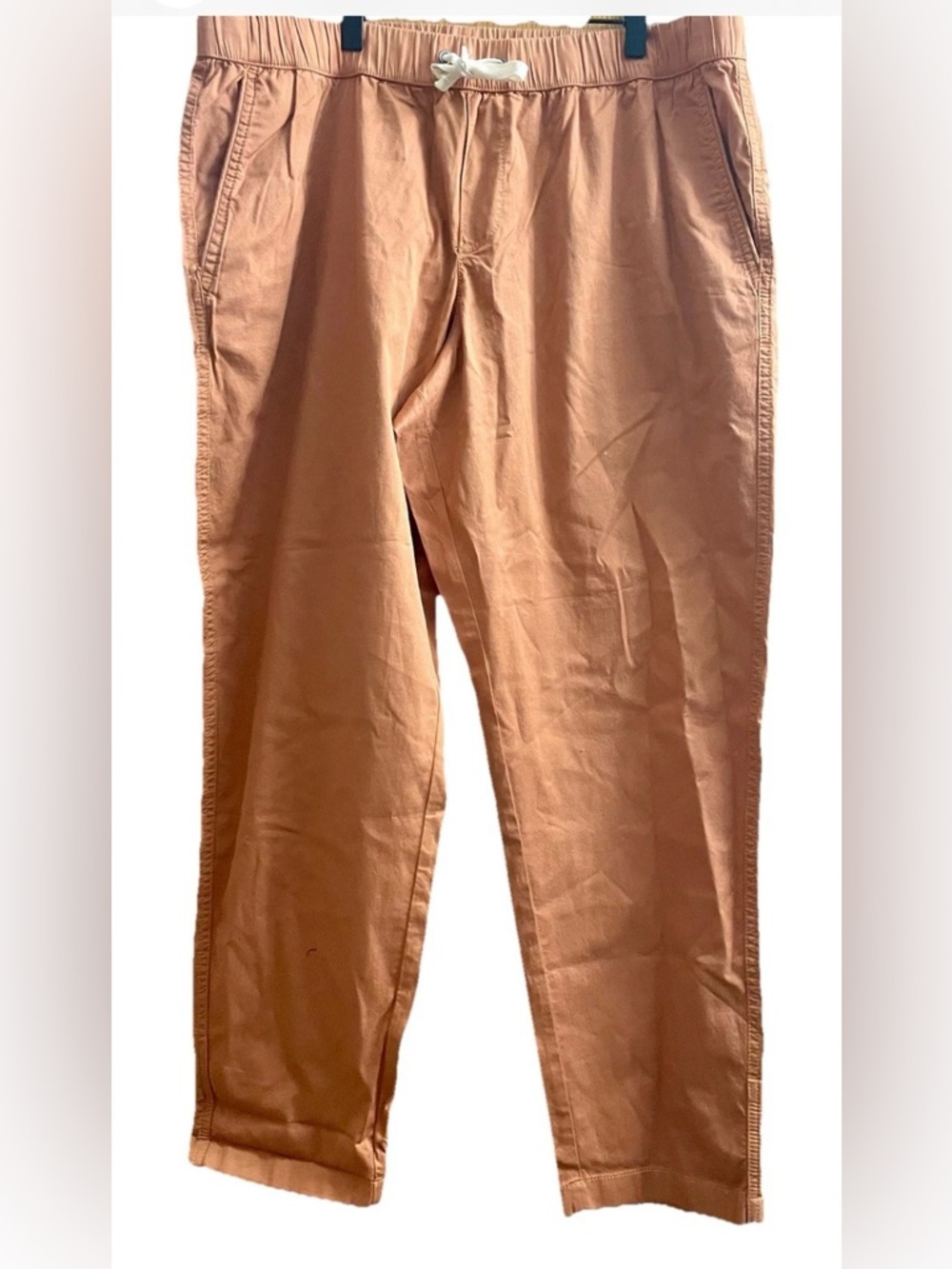 PACT size XL Organic Cotton stretch Twill Pants Pull-on w/Pockets Burnt Orange